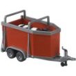 Bruder 02029: Cattle Trailer including Bull, 1:16 Scale