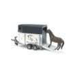 Bruder 02028: Horse trailer including 1 horse, 1:16 Scale