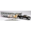 New Ray 1:32 Ford F-350 Fifth Wheel with Horse Trailer Truck & 2 Horses