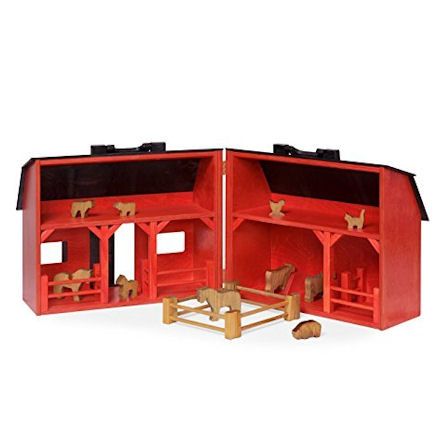 Amish-Made Red Toy Barn