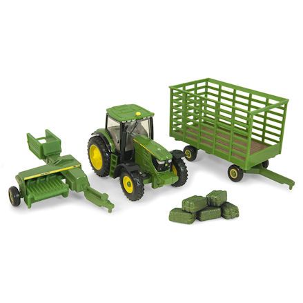 Ertl John Deere Tractor Bailing Set