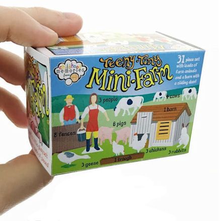 Mini Farm Playset, hand in shot