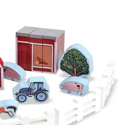 Melissa & Doug Farm Blocks, Tractors