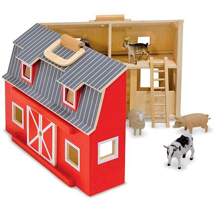 Melissa & Doug Fold and Go Wooden Barn