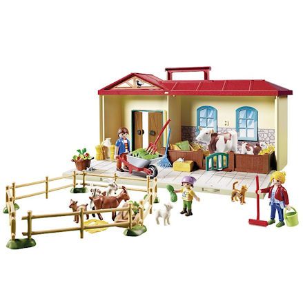 Playmobil 4897 Country Take Along Farm with Carry Handle and Fold-Out Stables 