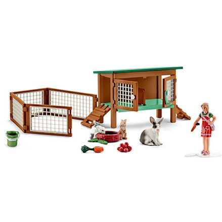 Schleich 42339 Rabbit Hutch with Rabbits